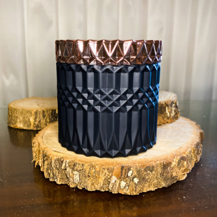 Pote de Vidro Rose Gold e Preto - Imagem 3